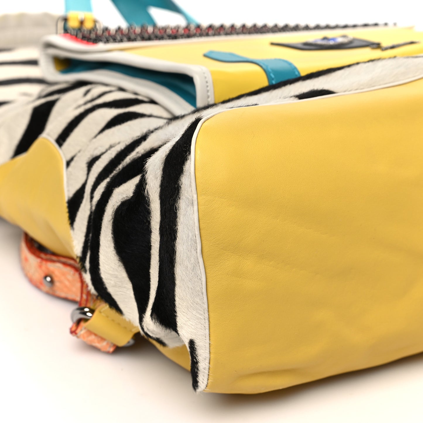 Pony Hair Calfskin Snakeskin Spikes Zebra Print Syd Backpack Multicolor