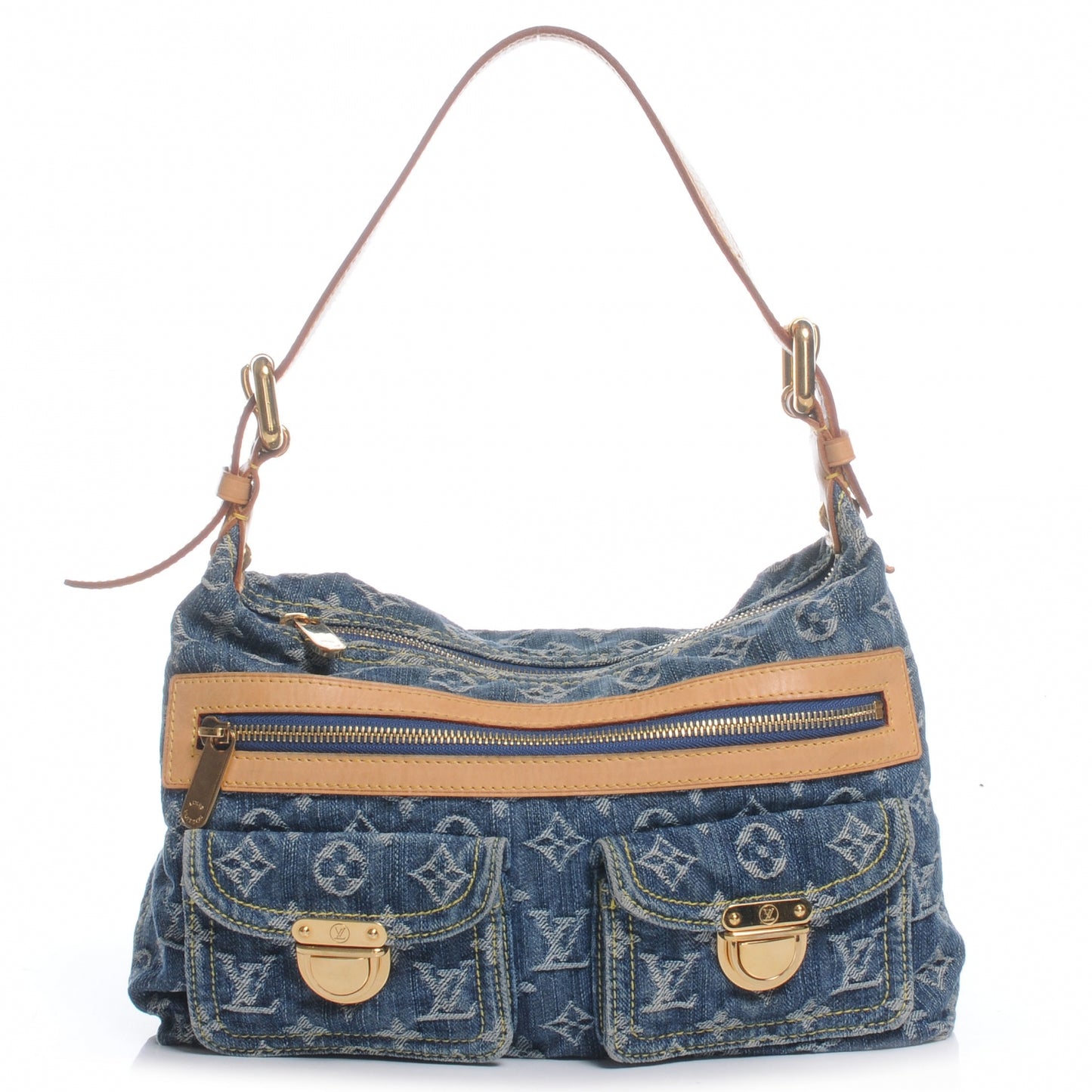 Monogram Denim Baggy PM Blue