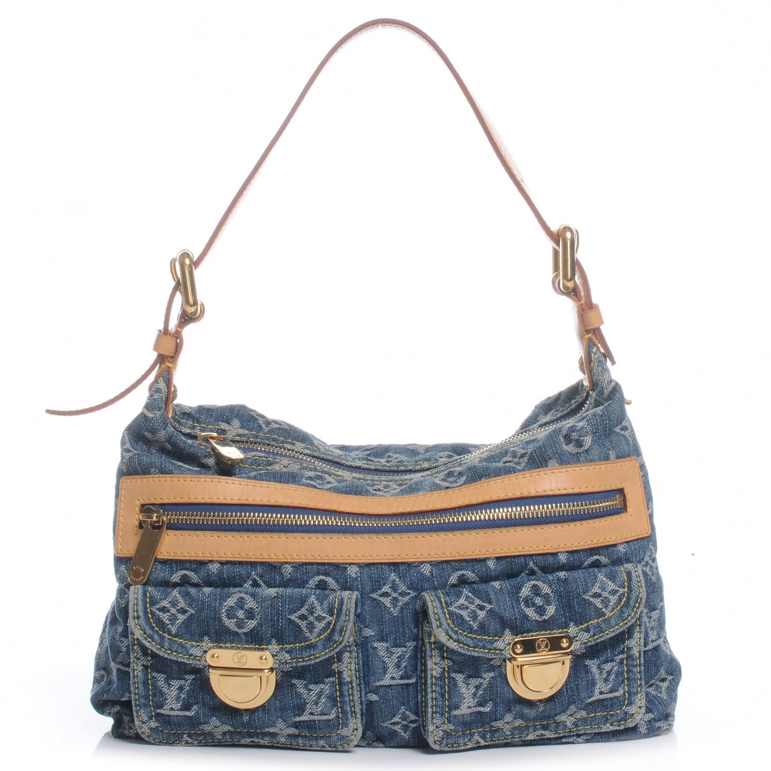 Louis Vuitton Monogram Denim Baggy PM Blue 1 of 7