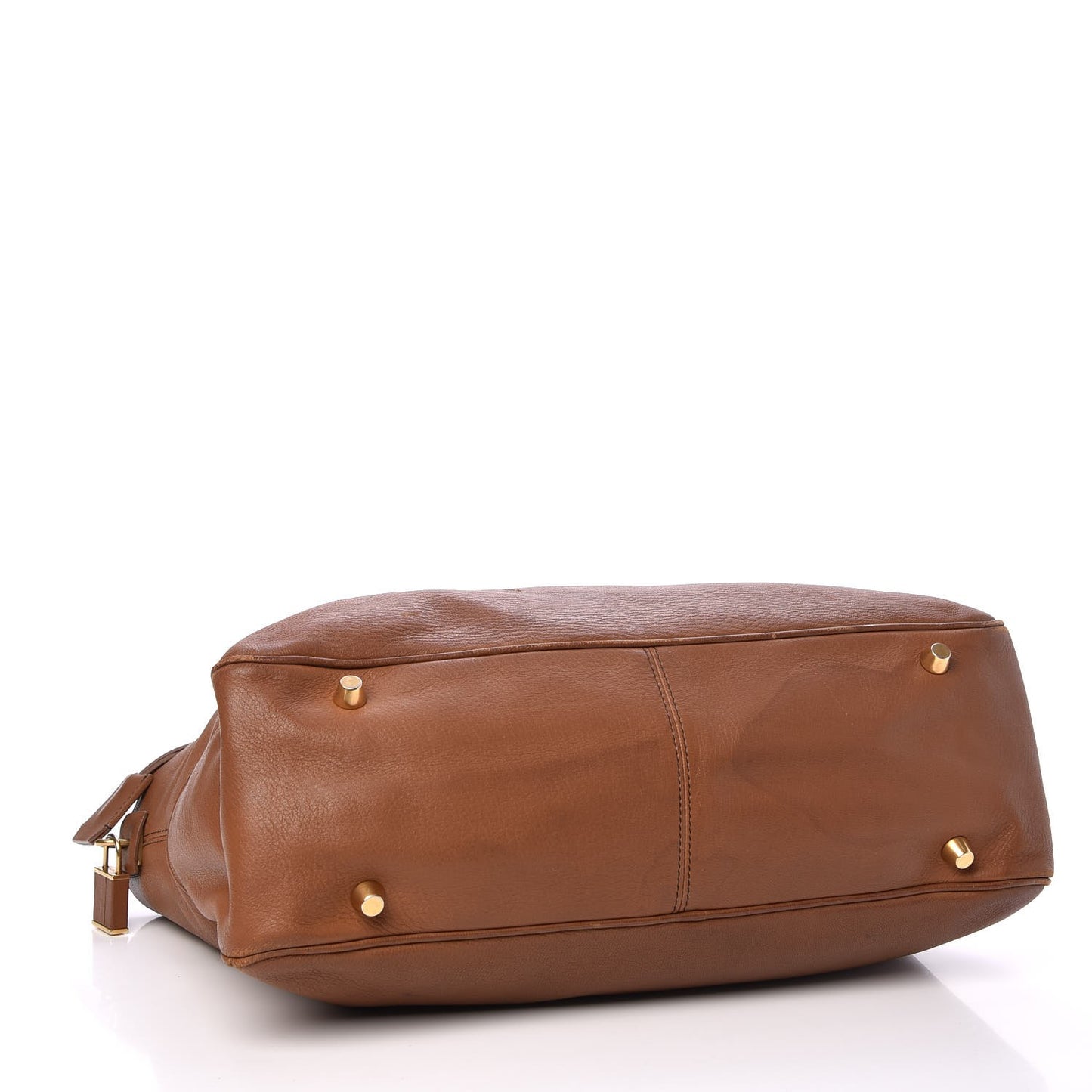 Calfskin Top Handle Tote Tan