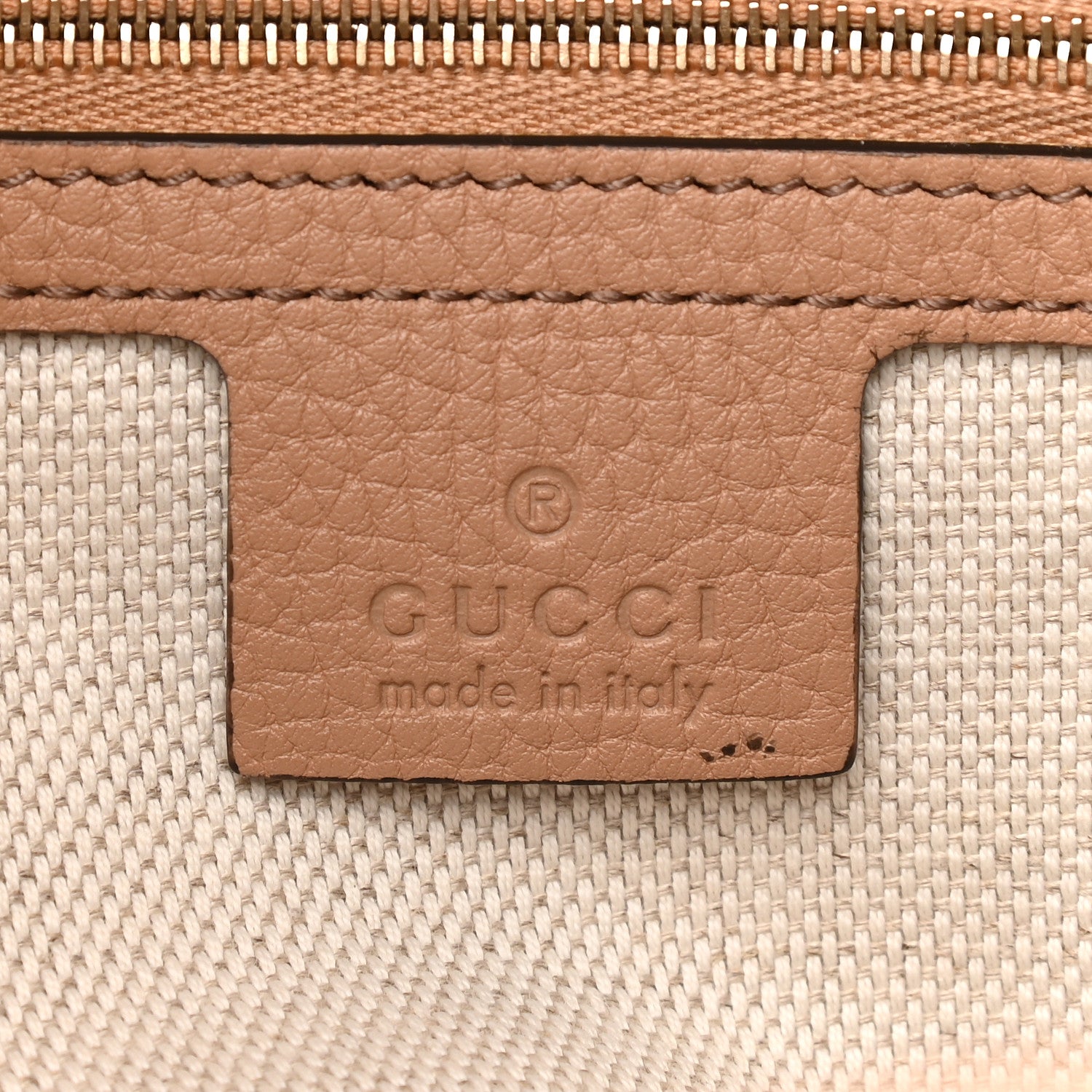 Gucci Pebbled Calfskin Medium Soho Chain Shoulder Bag Camelia 5 of 8