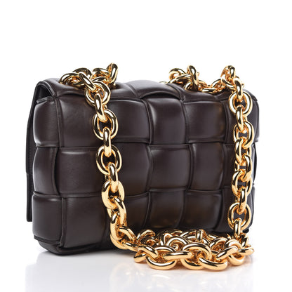 Bottega Veneta Lambskin Maxi Intreccio Padded Chain Cassette Crossbody Bag Black 3 of 8