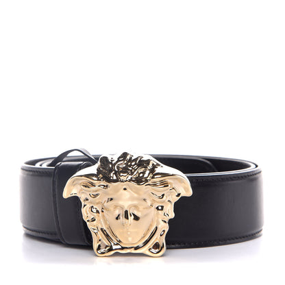 Versace Calfskin Palazzo Medusa Belt 95 38 Black 1 of 7