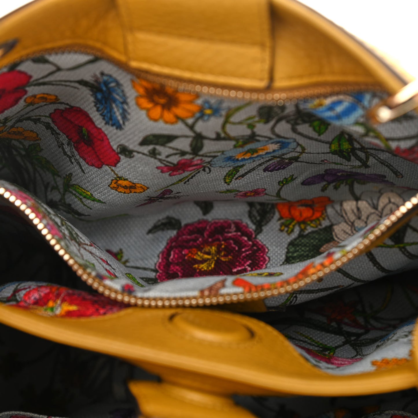 Calfskin Small Bamboo Shopper Tote Yellow