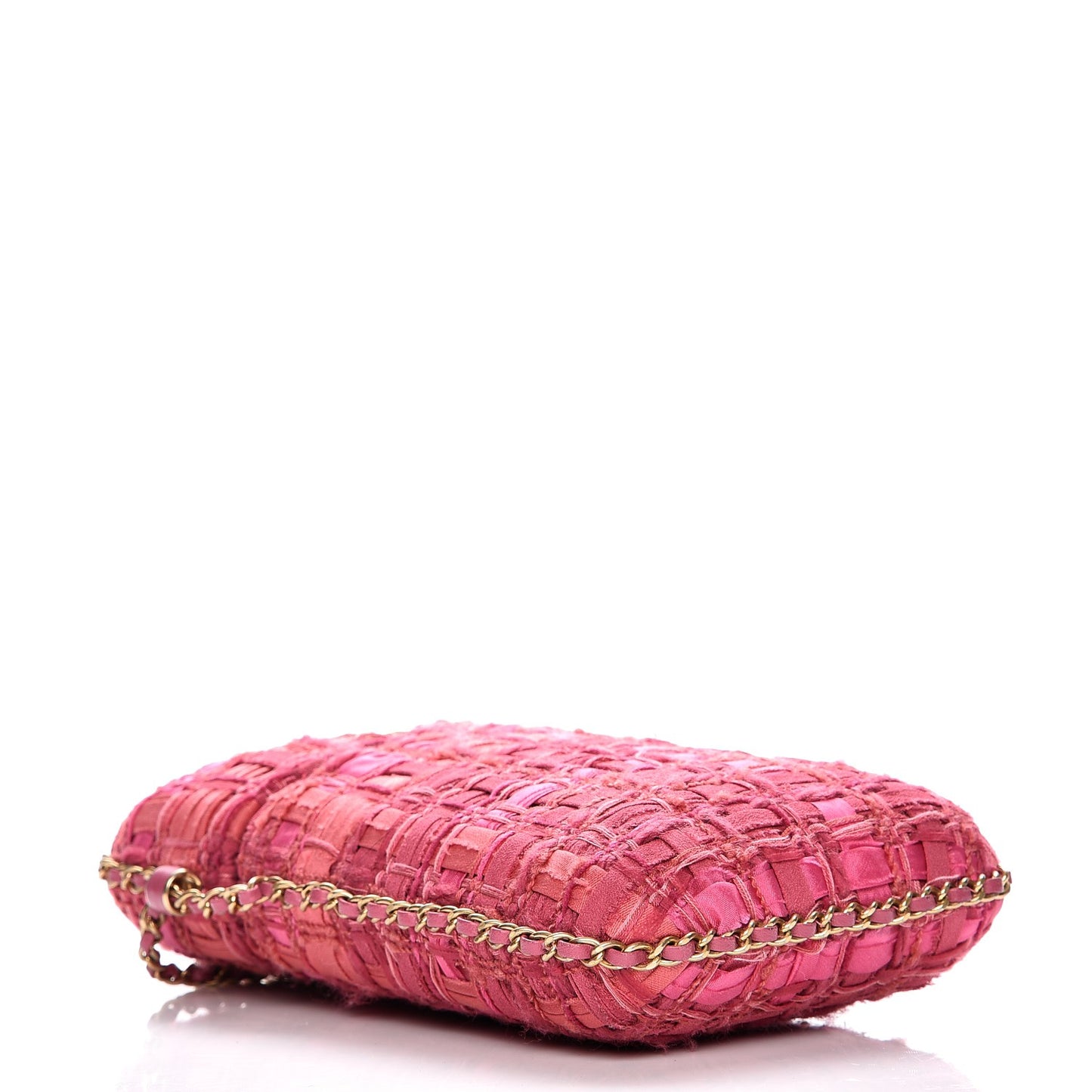 Tweed Chain Around Phone Holder Pink