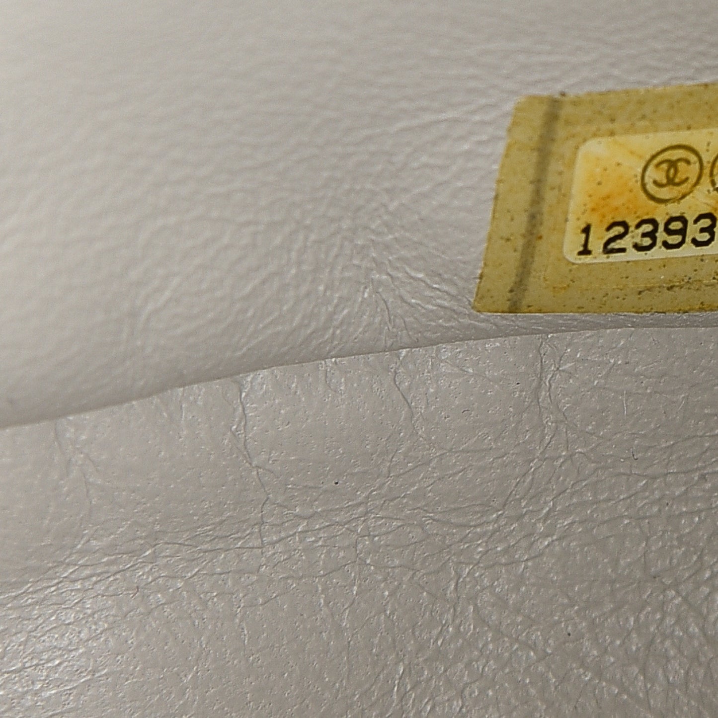 Crinkled Patent Quilted Jumbo Single Flap Light Beige