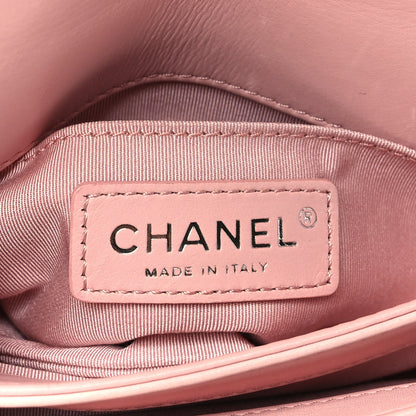 Chanel Calfskin Studded Chevron Quilted Flap Pink 6 of 10