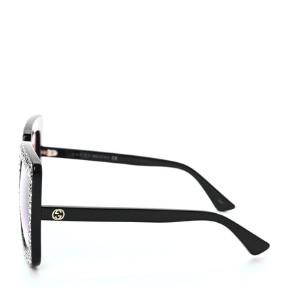 Gucci Acetate Crystal Oversize Sunglasses GG0148S Black 3 of 7