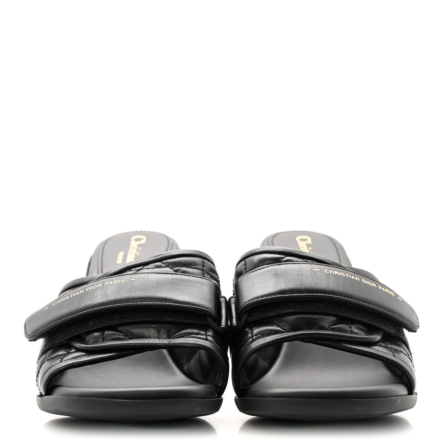 Christian Dior Calfskin Cannage Quilted Dio(r)evolution 80mm Slide Sandals 38.5 Black 3 of 10
