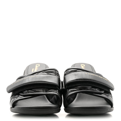Christian Dior Calfskin Cannage Quilted Dio(r)evolution 80mm Slide Sandals 38.5 Black 3 of 10