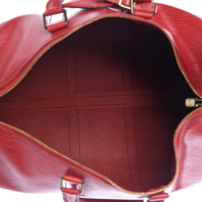 Louis Vuitton Epi Keepall 45 Castillan Red 5 of 19