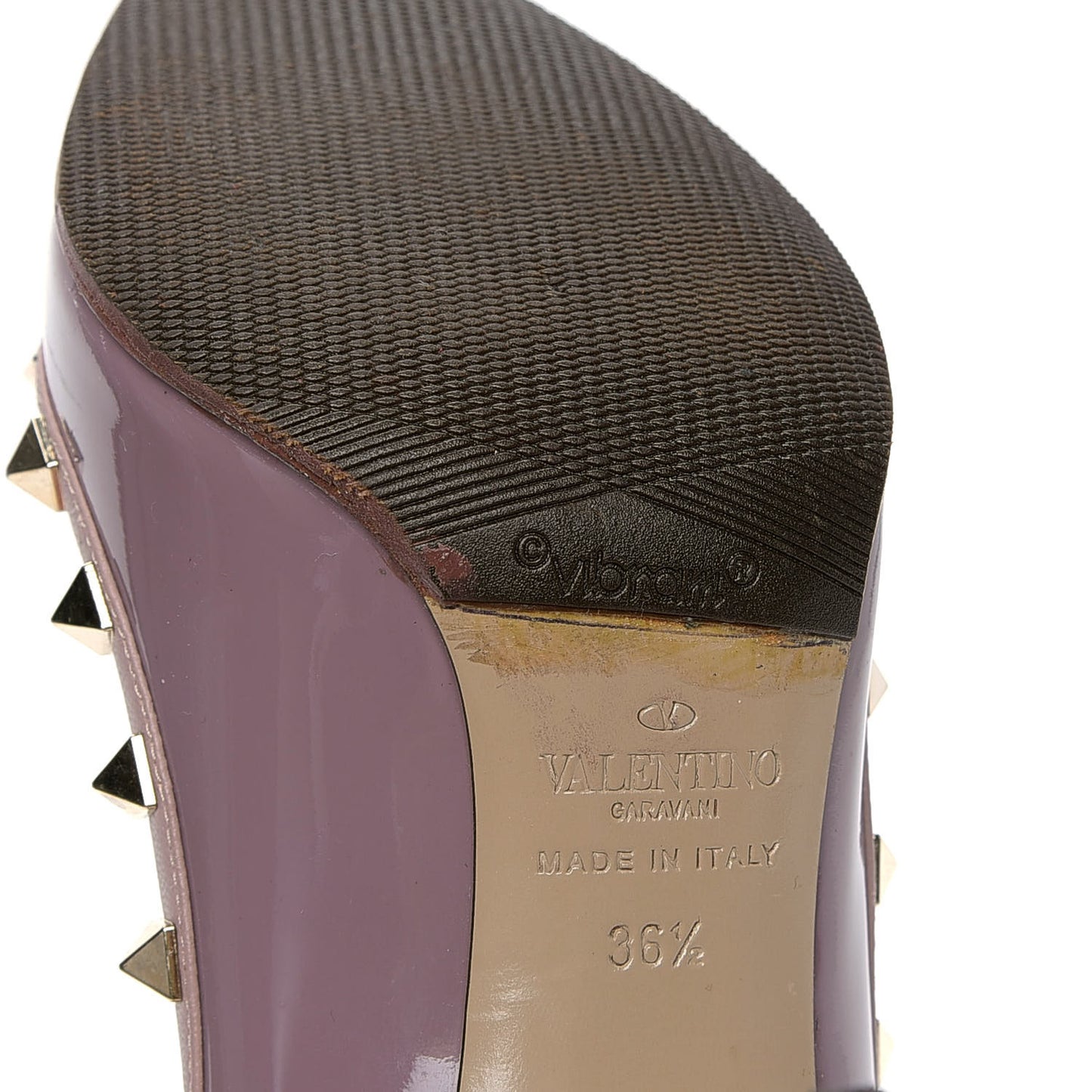 Patent Rockstud 100mm Pumps 36.5 Dark Mauve Poudre