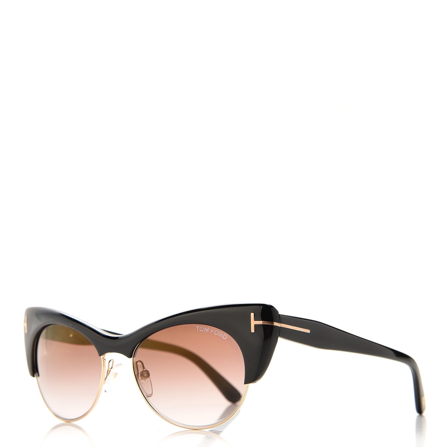 Tom Ford Lola Cat Eye Sunglasses TF387 Black 1 of 9