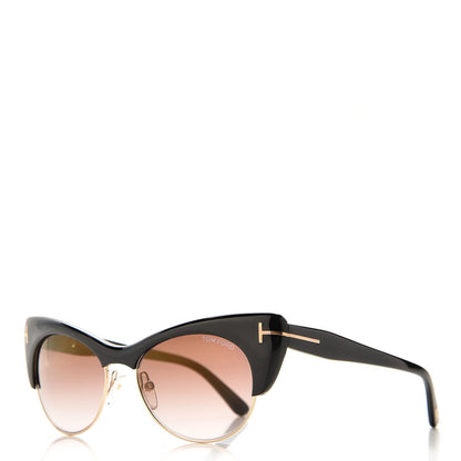 Tom Ford Lola Cat Eye Sunglasses TF387 Black 1 of 9