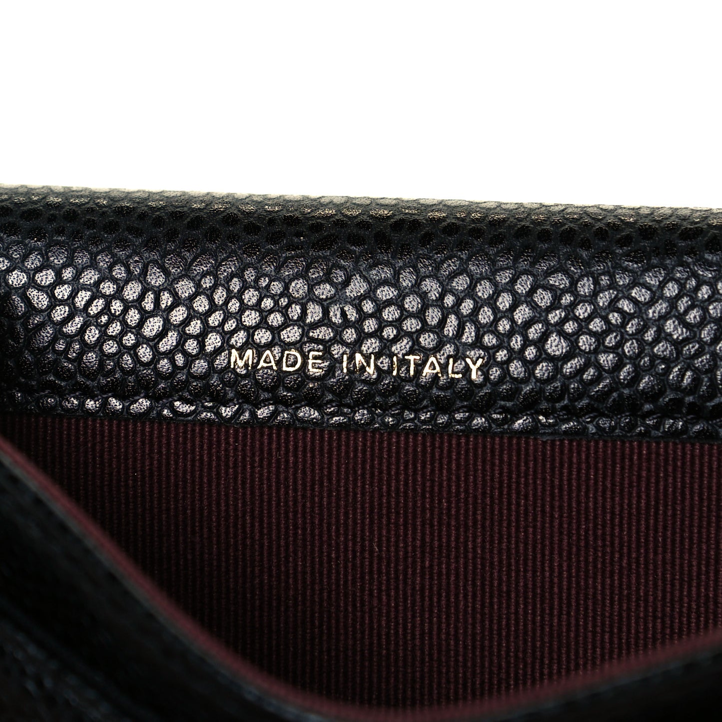 Caviar Quilted Flap Card Holder Wallet Black