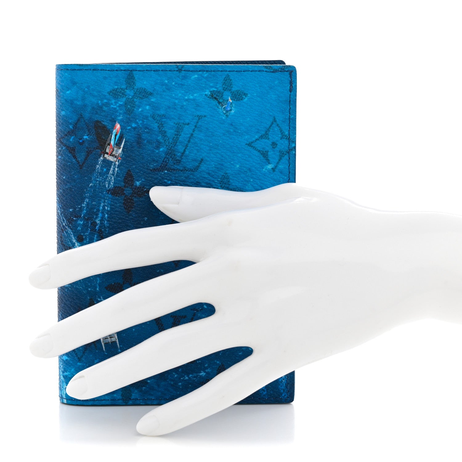 Louis Vuitton Monogram Sports & Leisure Passport Cover Catamaran Navy Blue 2 of 6
