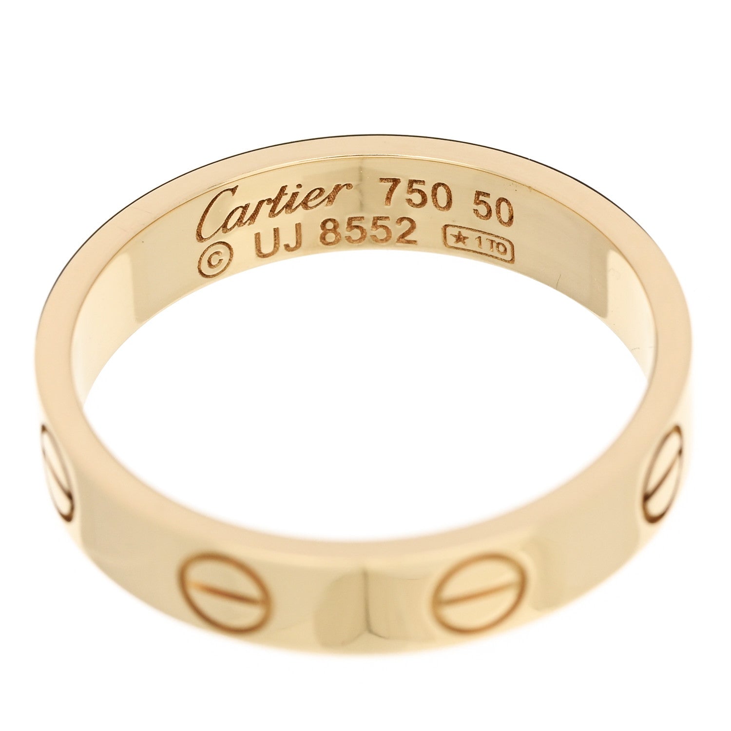 Cartier 18K Yellow Gold 3.5mm LOVE Wedding Band Ring 50 5.25 4 of 4