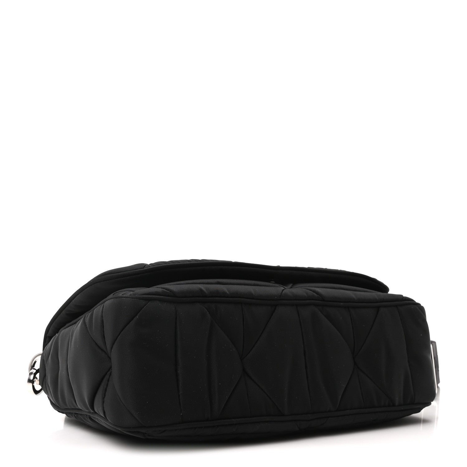 Prada Re-Nylon Quilted Padded Flap Shoulder Bag Black 4 of 11