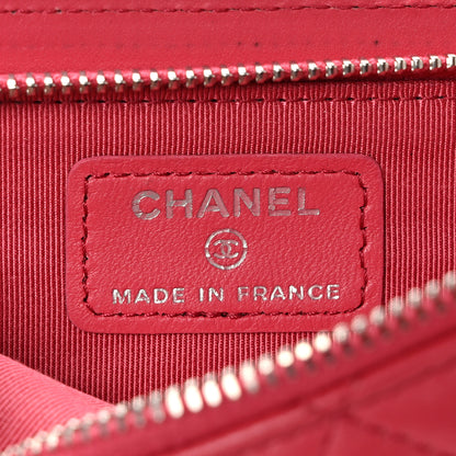 Chanel Lambskin Quilted Phone Chain Clutch Bag Pink 6 of 10