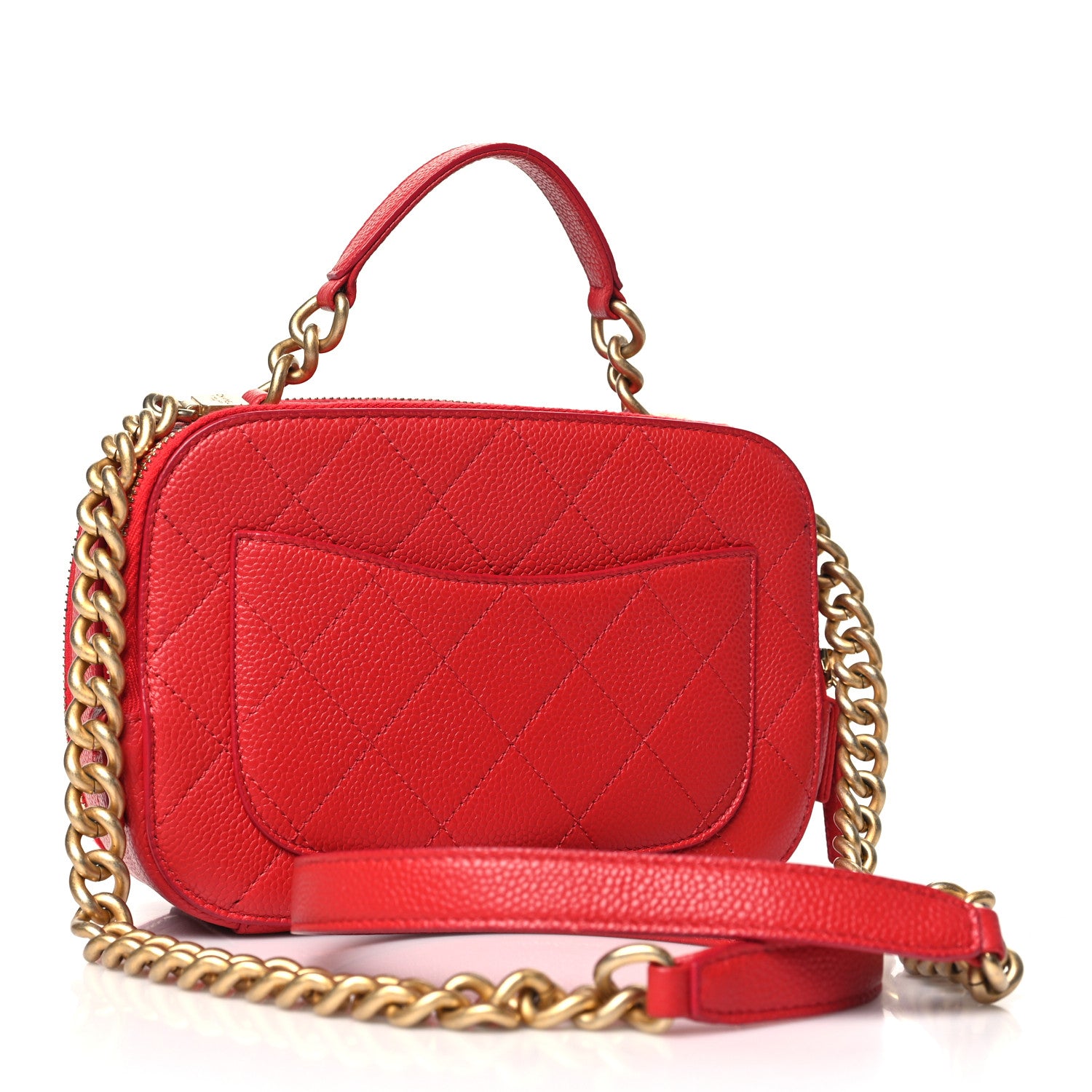 Chanel Caviar Quilted Small Camera Case Red 3 of 12