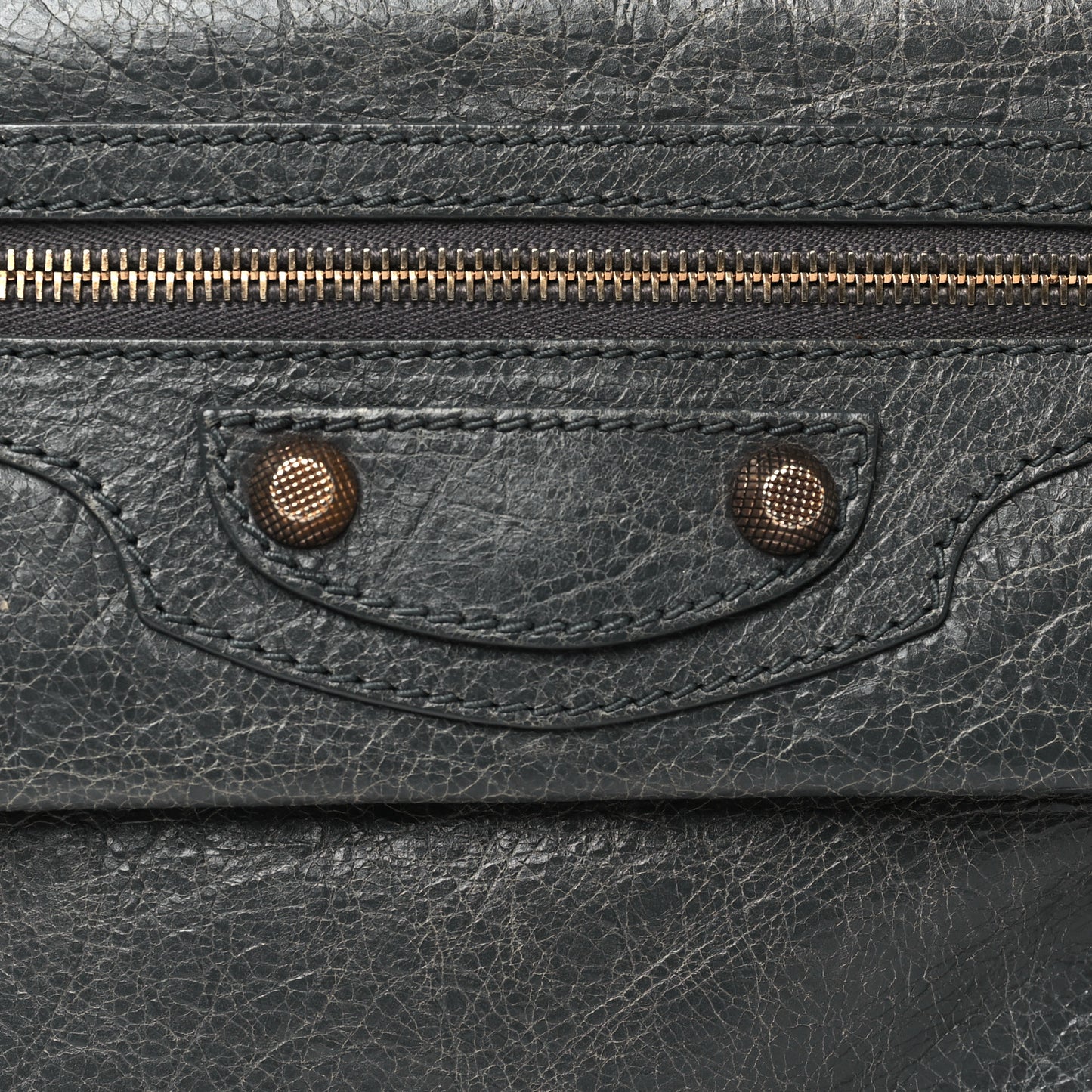 Agneau Giant 12 Rose Gold Hardware Envelope Clutch Tarmac