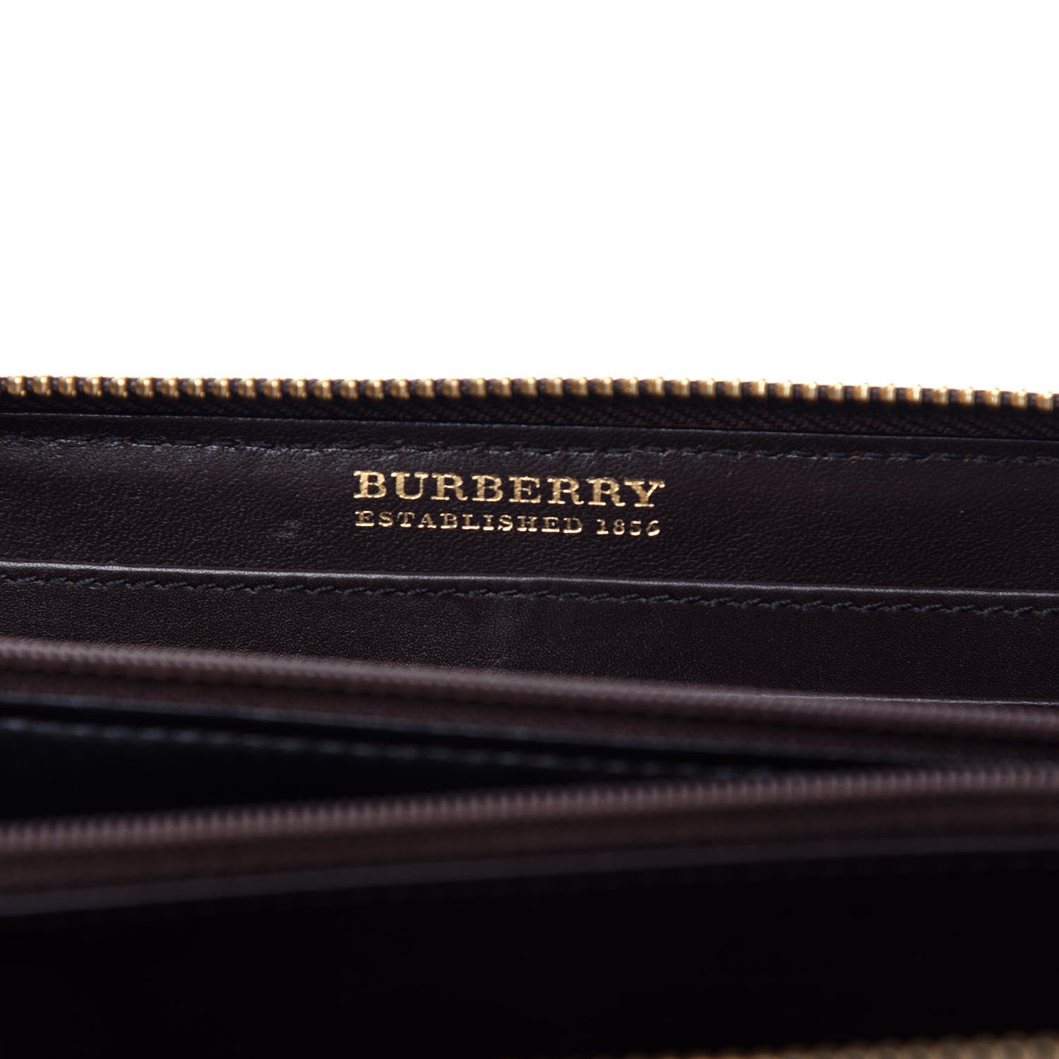 Burberry Haymarket Check Large Ziggy Zip Around Wallet Chocolate 6 of 9