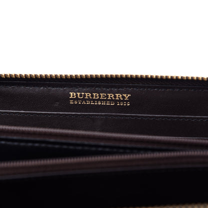 Burberry Haymarket Check Large Ziggy Zip Around Wallet Chocolate 6 of 9