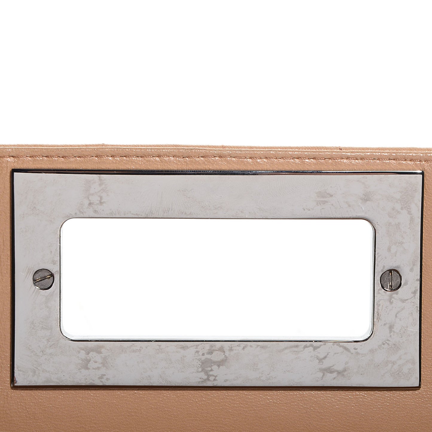 Leather Chocolate Bar Quilted Small Mademoiselle Flap Beige