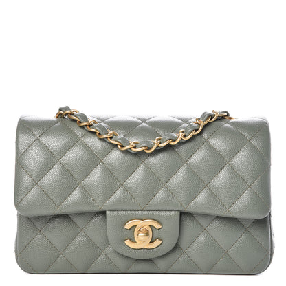 Chanel Iridescent Caviar Quilted Mini Rectangular Flap Green 1 of 10