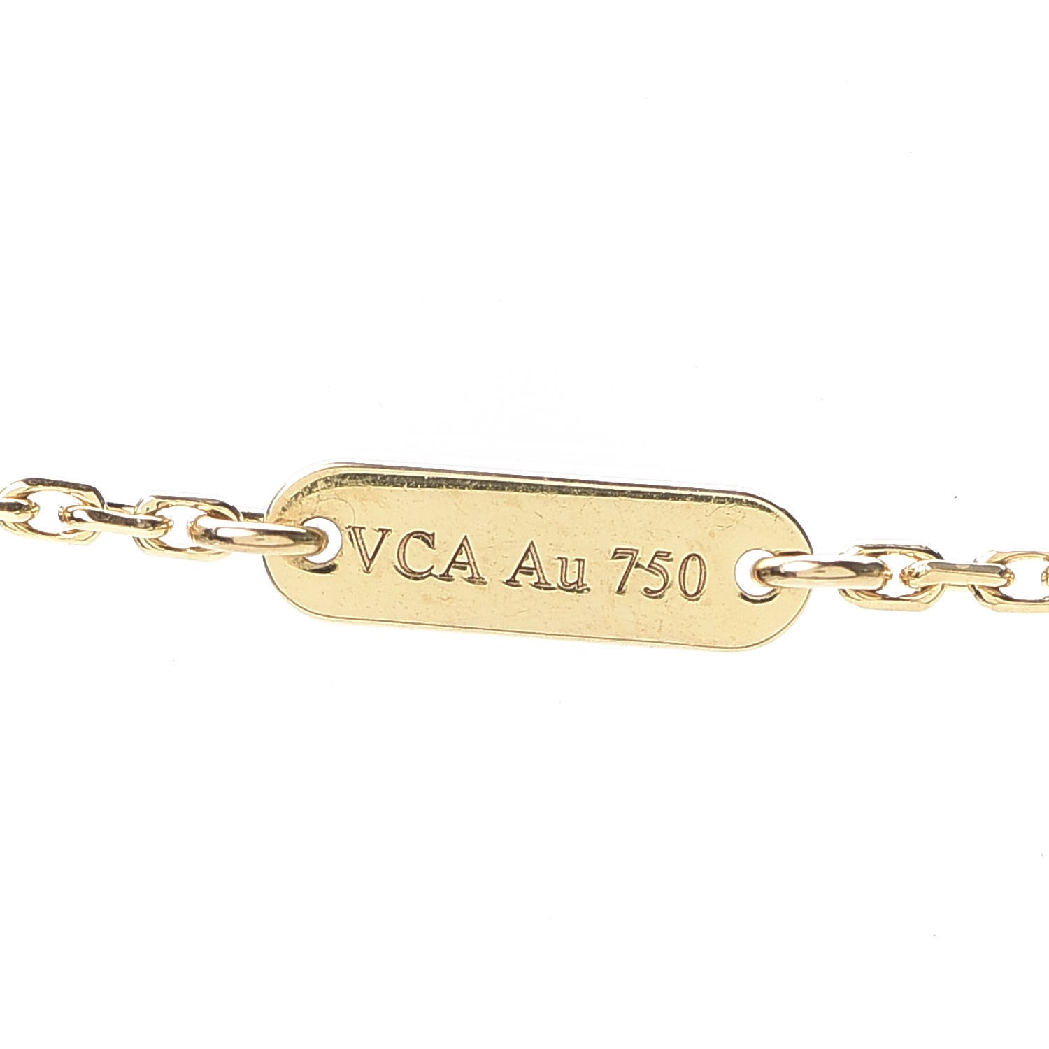 Van Cleef & Arpels 18K Yellow Gold Carnelian Vintage Alhambra Pendant Necklace 4 of 7
