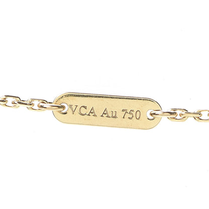 Van Cleef & Arpels 18K Yellow Gold Carnelian Vintage Alhambra Pendant Necklace 4 of 7