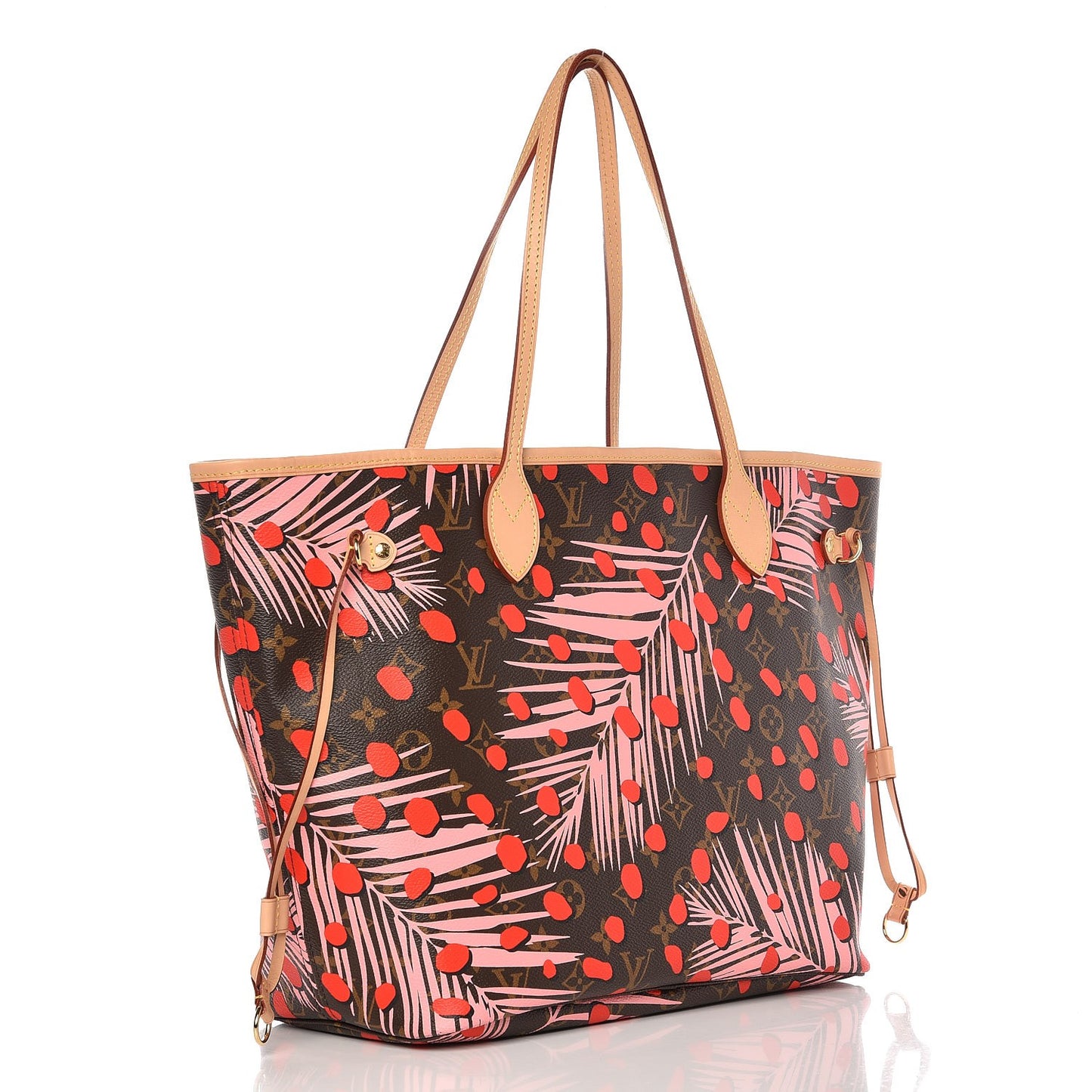 Monogram Jungle Dots Neo Neverfull MM Sugar Pink Poppy