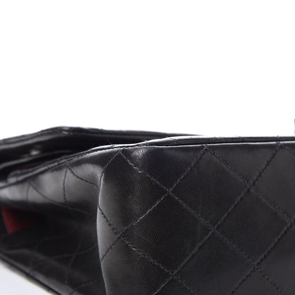 Chanel Lambskin Quilted Medium Double Flap Black 13 of 15