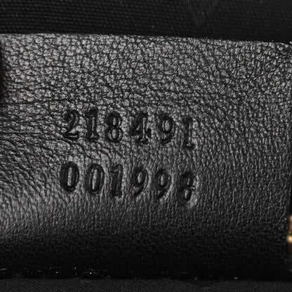 Gucci Calfskin Suede Large New Jackie Web Shoulder Bag Black 7 of 9