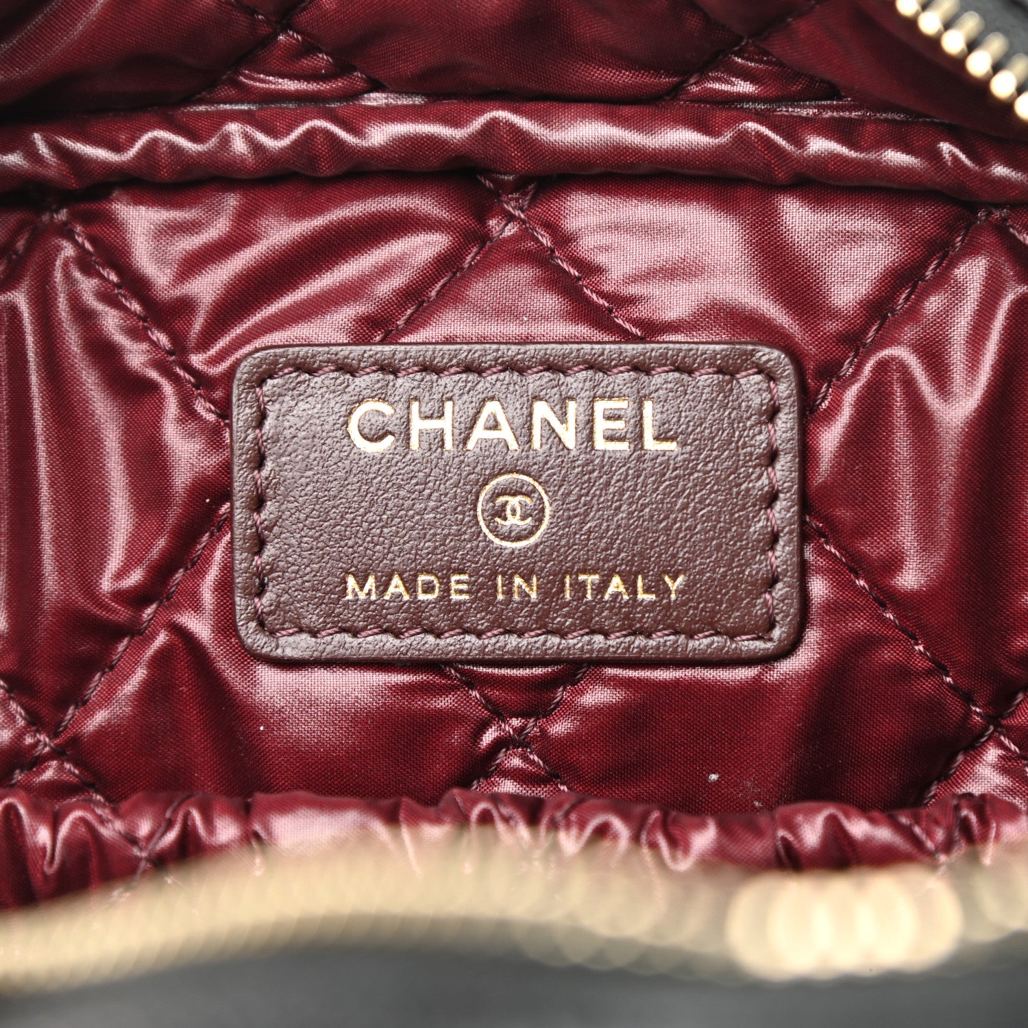 Chanel Caviar Quilted Curvy Pouch Cosmetic Case Black 6 of 7