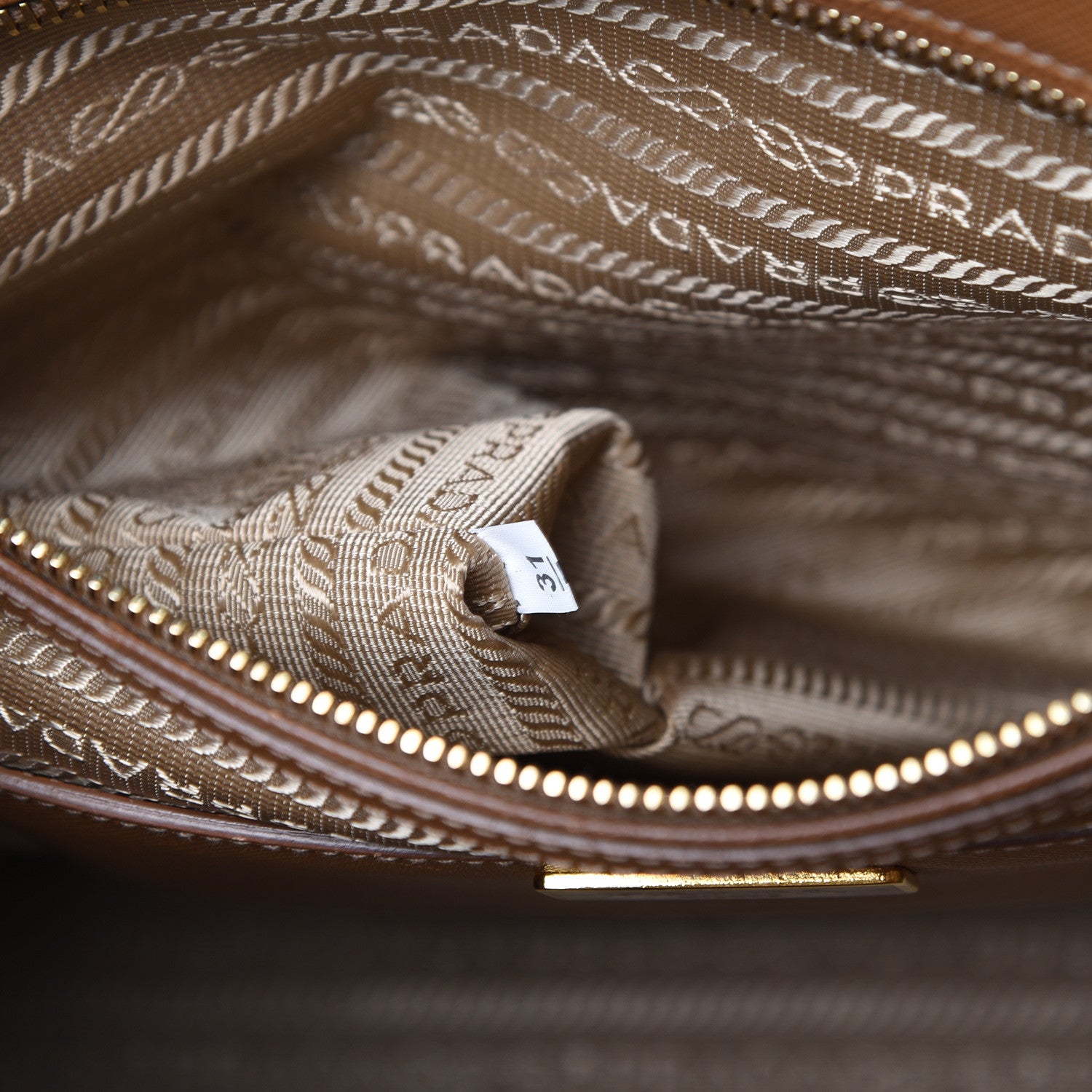 Prada Saffiano Medium Galleria Double Zip Tote Caramel 8 of 14