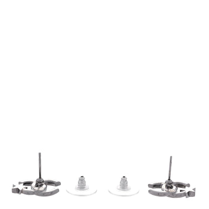 Chanel Crystal CC Starfall Earrings Silver 3 of 5