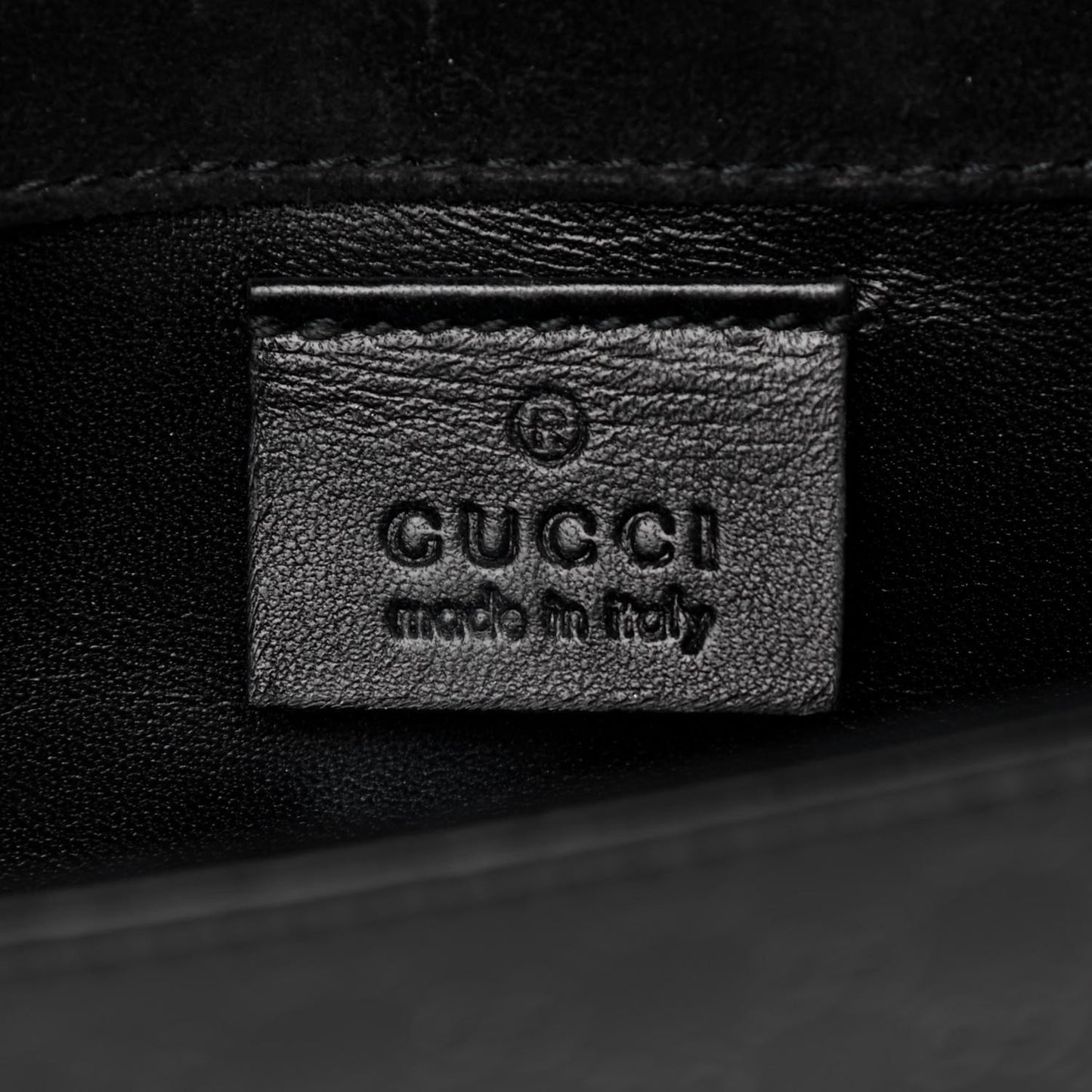 Patent Microguccissima Small Broadway Clutch Black