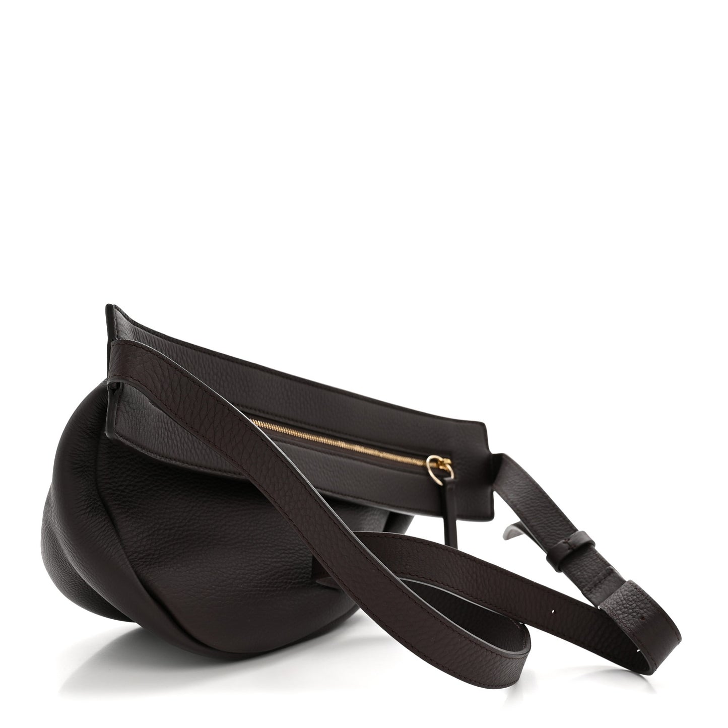 Grained Calfskin Small Slouchy Banana Bag Aubergine