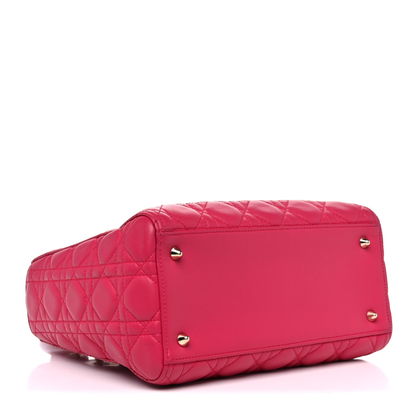 Lambskin Cannage Medium Lady Dior Pink