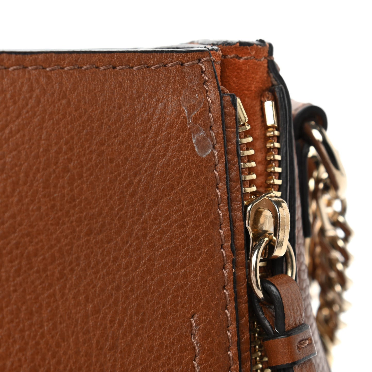 Suede Calfskin Small Faye Backpack Tan