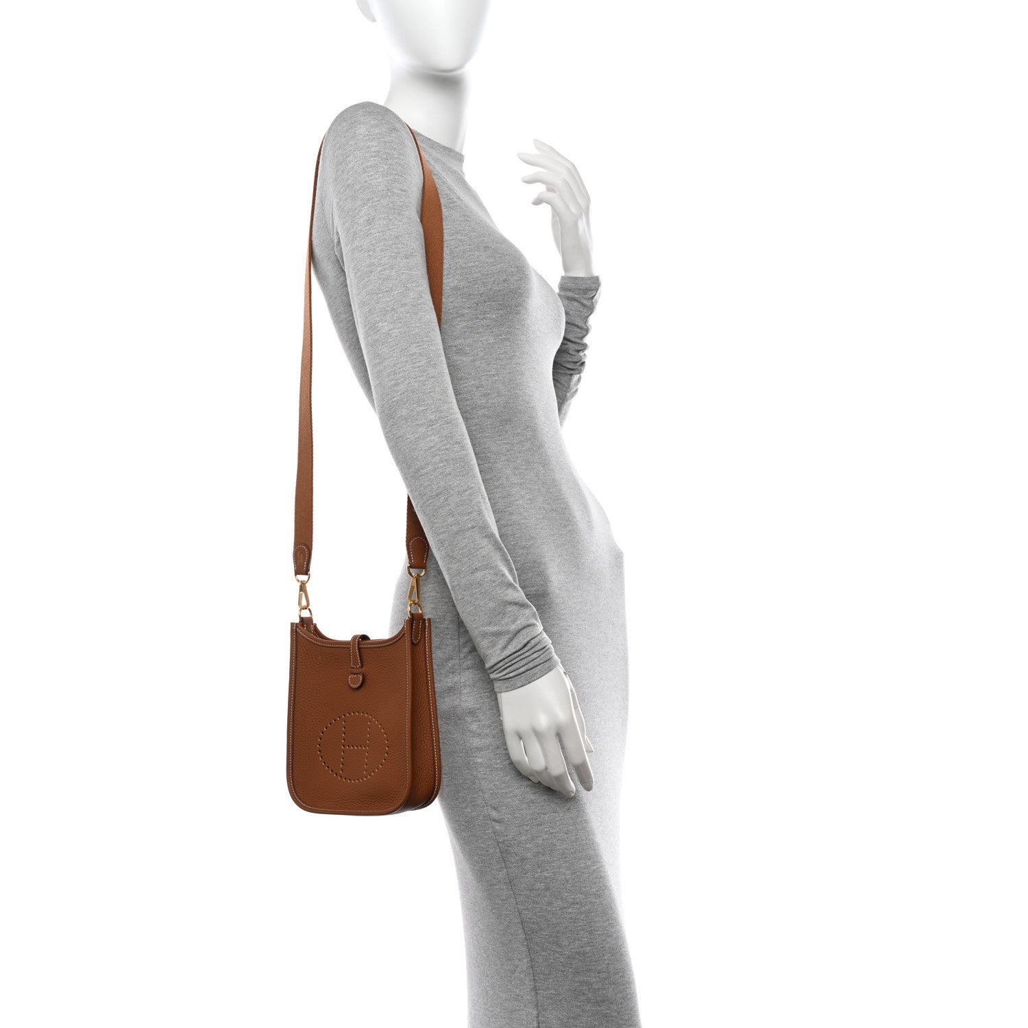 Hermes Taurillon Clemence Evelyne TPM Gold 2 of 11