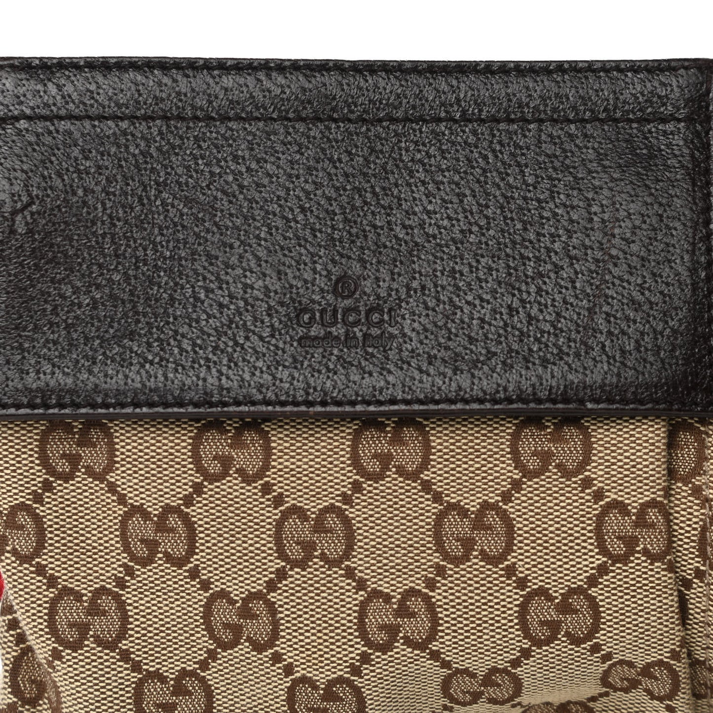 GG Monogram Web Double Pocket Belt Bag Dark Brown