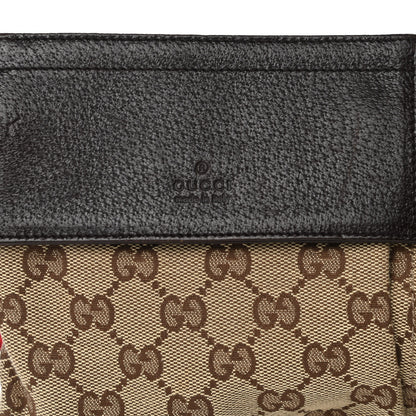 Gucci GG Monogram Web Double Pocket Belt Bag Dark Brown 7 of 9