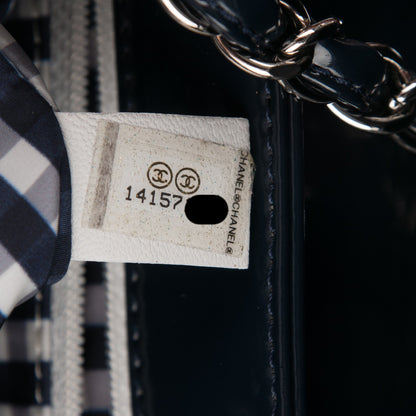 Chanel Vinyl Small Lipstick Flap Bag Navy Blue 7 of 7