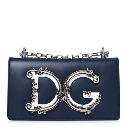 Dolce & Gabbana Nappa DG Girls Shoulder Bag Blue 1 of 8
