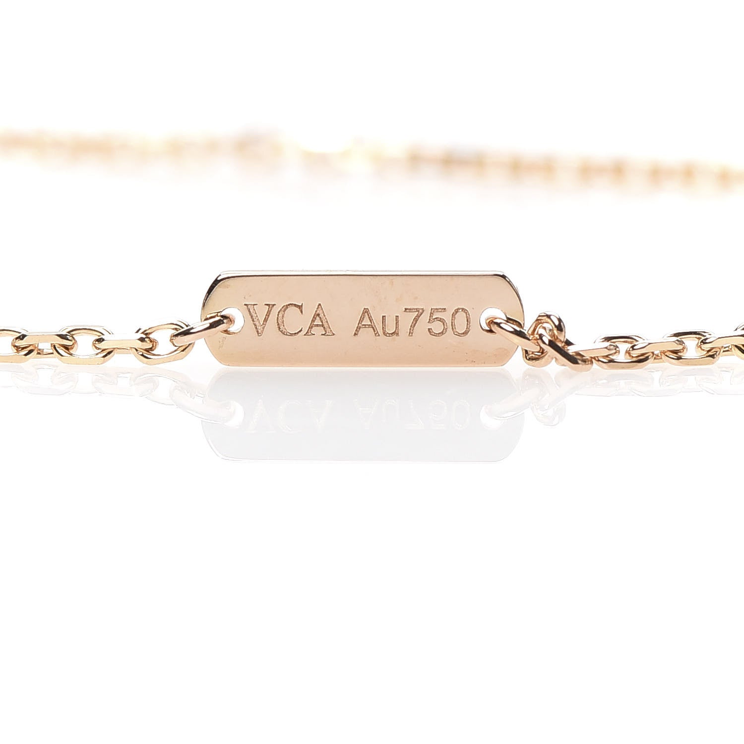 Van Cleef & Arpels 18K Rose Gold Vintage Alhambra Pendant Necklace 7 of 9