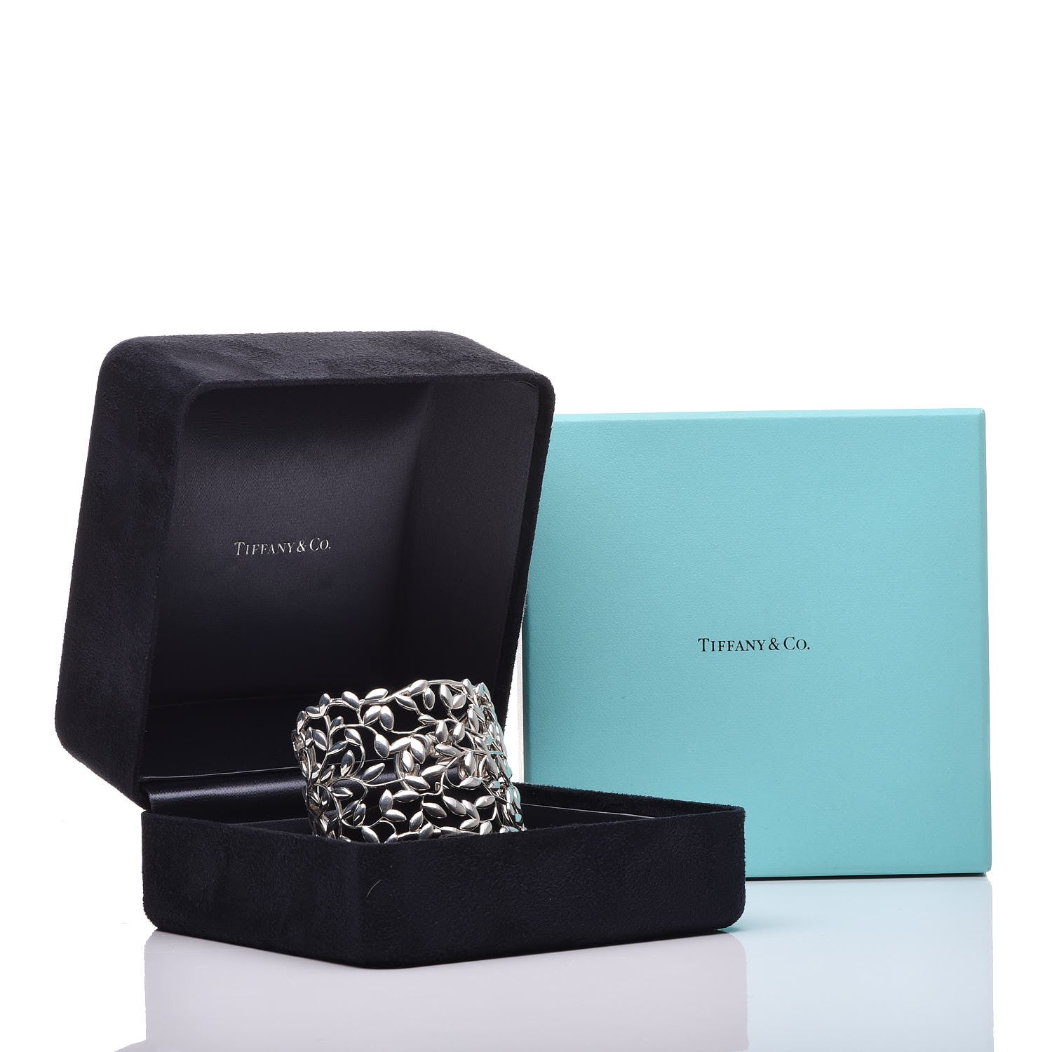 Tiffany Sterling Silver Wide Paloma Picasso Olive Leaf Cuff Bracelet 5 of 5