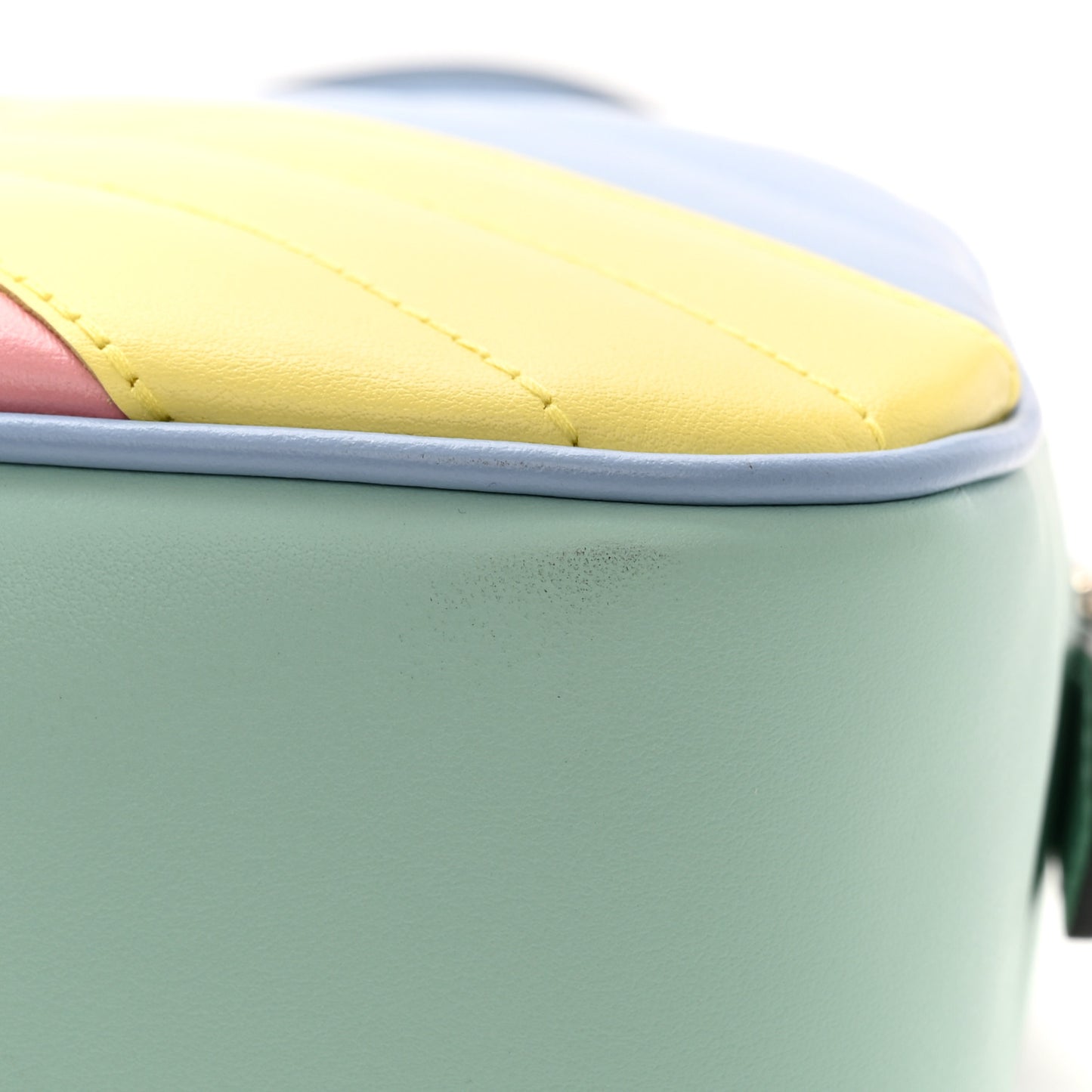Calfskin Matelasse Diagonal Small GG Marmont Chain Shoulder Bag Multicolor Pastel
