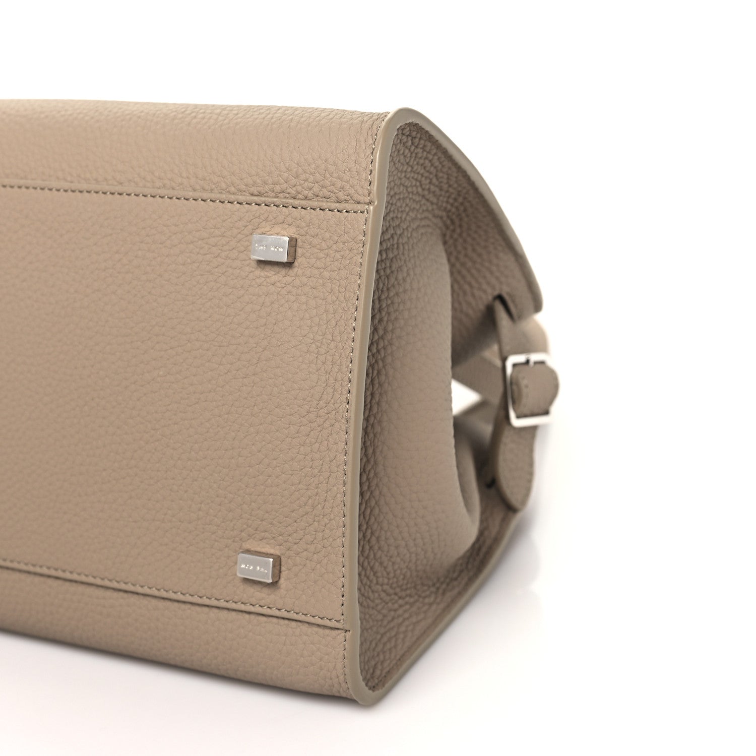 The Row Grained Calfskin Soft Margaux 10 Bag Dark Taupe 9 of 9